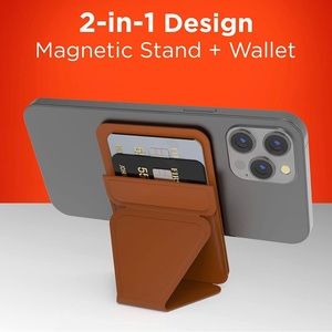 *Brand New* Hypergear Brown Magfold/ Stand + Wallet for MagSafe Vegan Leather